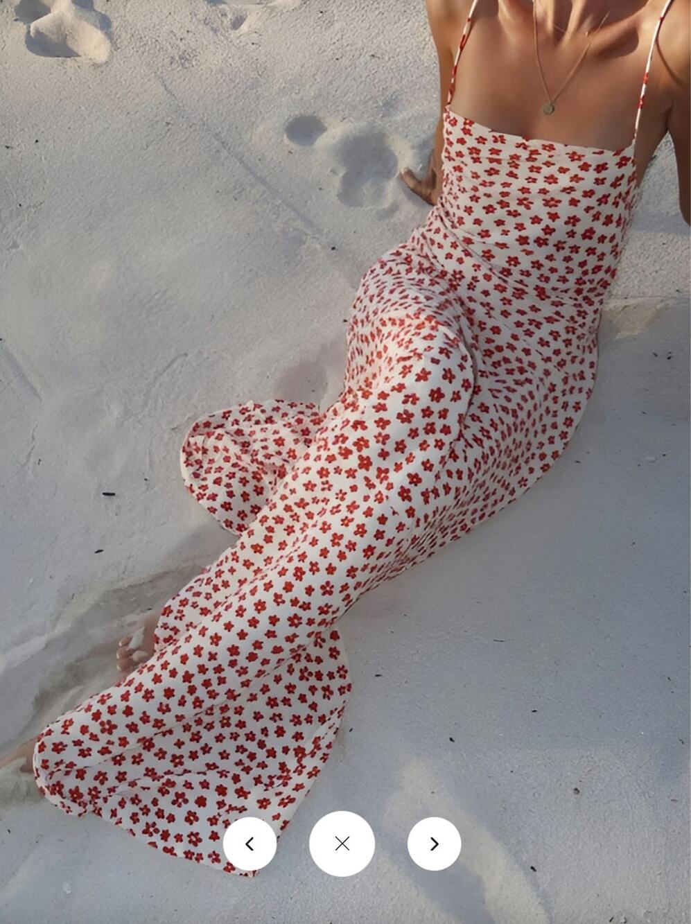 NWT Commense Strappy Floral Print Crisscross Flowy Long Sundress Sz M